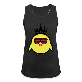 King Chick - Women's Breathable Tank Top - black - Front - Zoe (177cm)