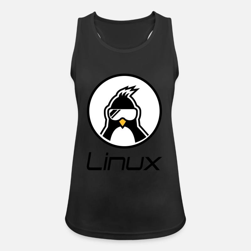 linux - Women's Breathable Tank Top - black