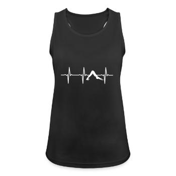 Heartbeat Yoga - Débardeur respirant Femme - noir - Devant - Zoe (177cm)