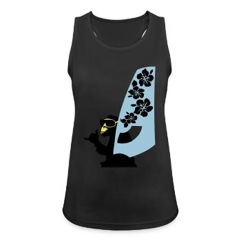windsurfer - Women's Breathable Tank Top - black - Front - Zoe (177cm)