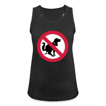 NO Dog Poop Sign - Women's Breathable Tank Top - black - Front - Zoe (177cm)
