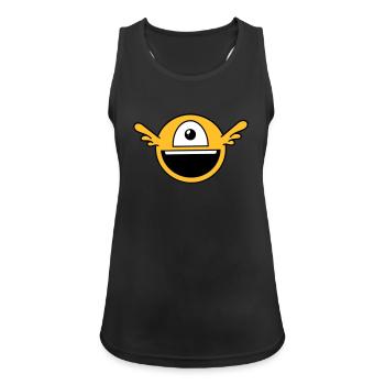 Funny alien borgne - Débardeur respirant Femme - noir - Devant - Zoe (177cm)
