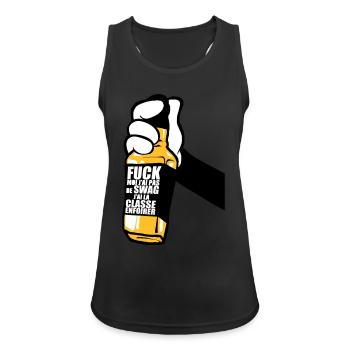 Hand Fuck Swag - Débardeur respirant Femme - noir - Devant - Zoe (177cm)
