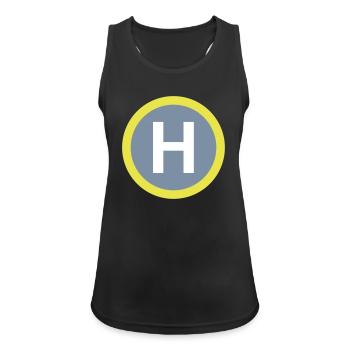 Helipad Sign - Women's Breathable Tank Top - black - Front - Zoe (177cm)