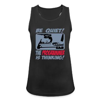 theprogrammer_3c - Frauen Tank Top atmungsaktiv - Schwarz - Vorne - Zoe (177cm)