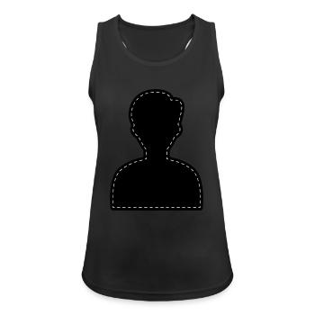 Icône compte Avatar - Débardeur respirant Femme - noir - Devant - Zoe (177cm)