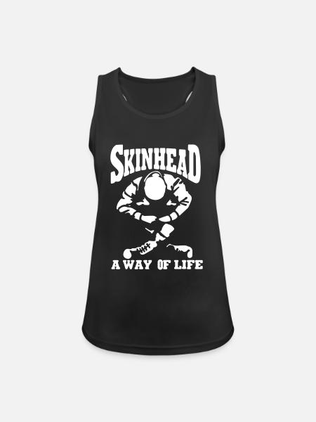 Skinhead - Frauen Tank Top atmungsaktiv - Schwarz