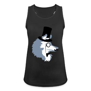 Sir Wolf Gentlemen Cylindre - Débardeur respirant Femme - noir - Devant - Zoe (177cm)