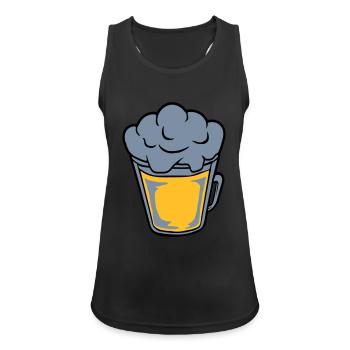 Comic Bier von oben - Frauen Tank Top atmungsaktiv - Schwarz - Vorne - Zoe (177cm)