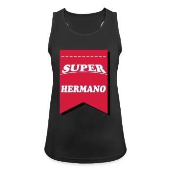 BRUDER SCHWESTER BRUDER SCHWESTERHERMANO - Frauen Tank Top atmungsaktiv - Schwarz - Vorne - Zoe (177cm)