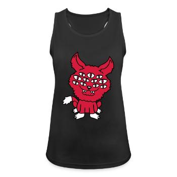 Katze Dämon Viele Augen Teufel Hölle Böse Monster - Frauen Tank Top atmungsaktiv - Schwarz - Vorne - Zoe (177cm)