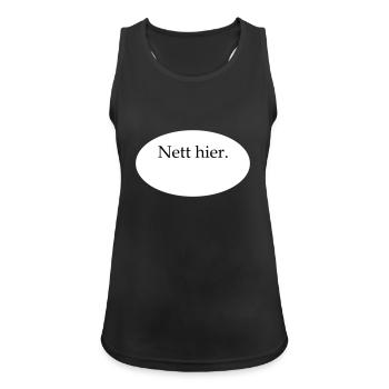 Nett hier Blanko Vorlage - Frauen Tank Top atmungsaktiv - Schwarz - Vorne - Zoe (177cm)