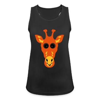 giraffe drawing animals 711 child - Women's Breathable Tank Top - black - Front - Zoe (177cm)