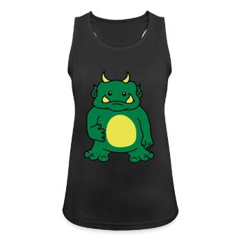 mignon oger doux Ork troll monstre bizarre drôle p - Débardeur respirant Femme - noir - Devant - Zoe (177cm)