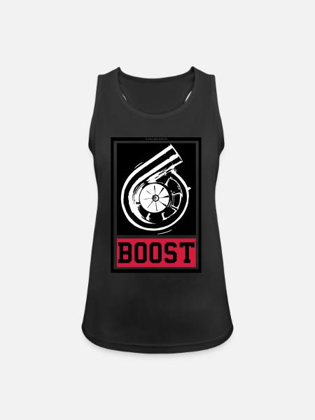 BOOST - Frauen Tank Top atmungsaktiv - Schwarz