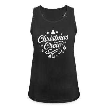 Christmas Crew Saying Xmas - Women's Breathable Tank Top - black - Front - Zoe (177cm)
