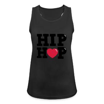 I heart Hip Hop - Débardeur respirant Femme - noir - Devant - Zoe (177cm)