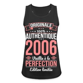 2006 – Aged to Perfection – Limitierte Ausgabe - Frauen Tank Top atmungsaktiv - Schwarz - Vorne - Zoe (177cm)