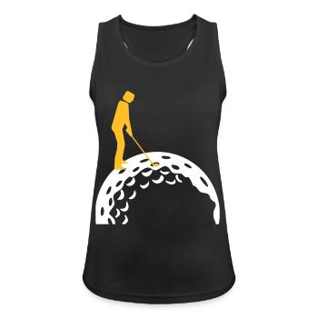 golfing (2c) - Débardeur respirant Femme - noir - Devant - Zoe (177cm)