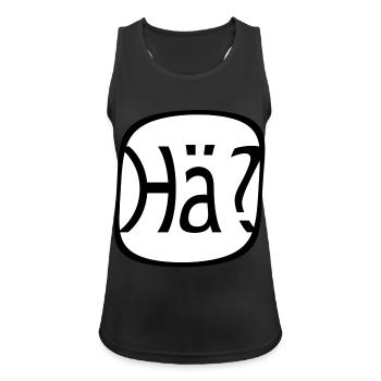 Write a review What? Huh? - Women's Breathable Tank Top - black - Front - Zoe (177cm)