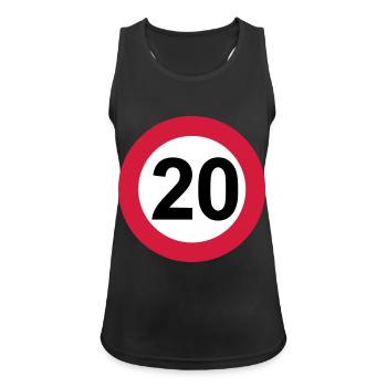 20 Birthday Birthday traffic sign - Women's Breathable Tank Top - black - Front - Zoe (177cm)