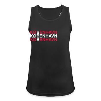 KOPENHAGEN Copenhague Dänemark Danemark Drapeau - Débardeur respirant Femme - noir - Devant - Zoe (177cm)