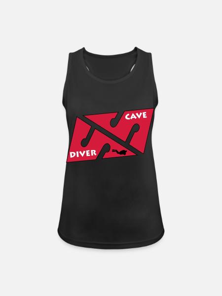 cave_diver_01 - Women's Breathable Tank Top - black