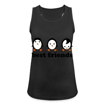 Best friends - Débardeur respirant Femme - noir - Devant - Zoe (177cm)