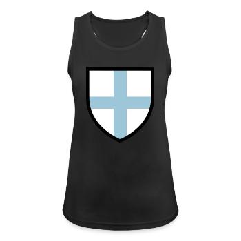 Blason Marseille (T) - Débardeur respirant Femme - noir - Devant - Zoe (177cm)
