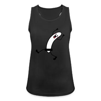 Naked Running Banana - Débardeur respirant Femme - noir - Devant - Zoe (177cm)