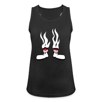 Burned Man - Women's Breathable Tank Top - black - Front - Zoe (177cm)