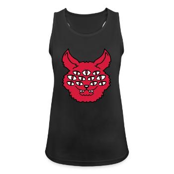 Katze Dämon Viele Augen Teufel Hölle Böse Monster - Frauen Tank Top atmungsaktiv - Schwarz - Vorne - Zoe (177cm)