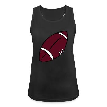 American Football - Frauen Tank Top atmungsaktiv - Schwarz - Vorne - Zoe (177cm)
