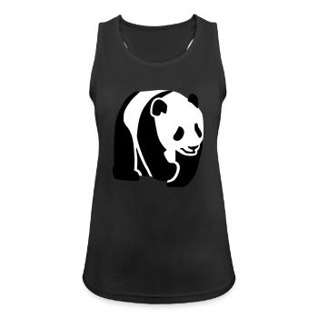 Panda - Frauen Tank Top atmungsaktiv - Schwarz - Vorne - Zoe (177cm)