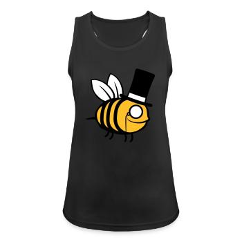 Sir Bee Top Hat - Women's Breathable Tank Top - black - Front - Zoe (177cm)