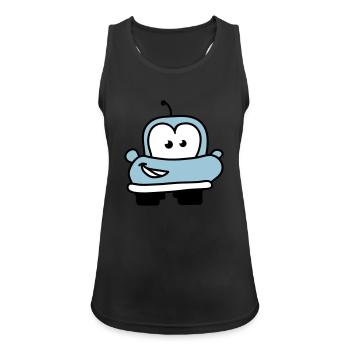 autos__funny_car_3c - Frauen Tank Top atmungsaktiv - Schwarz - Vorne - Zoe (177cm)