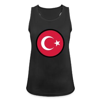 In a sign of Turkey - Women's Breathable Tank Top - black - Front - Zoe (177cm)