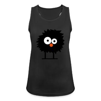 Fusselmonster - Frauen Tank Top atmungsaktiv - Schwarz - Vorne - Zoe (177cm)