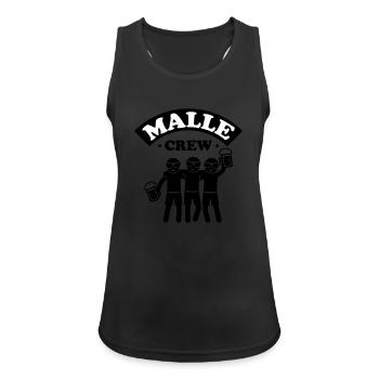 Malle Crew Party - Women's Breathable Tank Top - black - Front - Zoe (177cm)