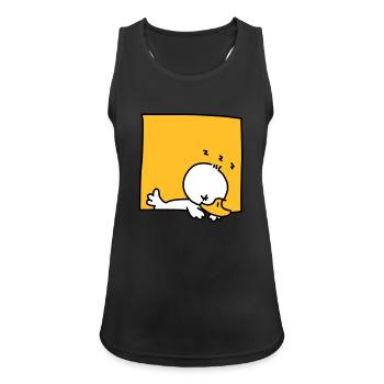little duck sleeping (3 colors) - Frauen Tank Top atmungsaktiv - Schwarz - Vorne - Zoe (177cm)