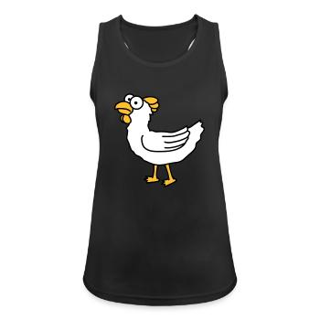 chicken - Women's Breathable Tank Top - black - Front - Zoe (177cm)