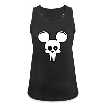 mouse skull - Women's Breathable Tank Top - black - Front - Zoe (177cm)