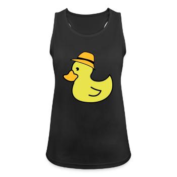 ente hut - Frauen Tank Top atmungsaktiv - Schwarz - Vorne - Zoe (177cm)