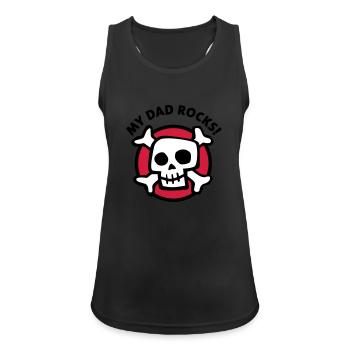 my_dad_rocks_3c - Women's Breathable Tank Top - black - Front - Zoe (177cm)