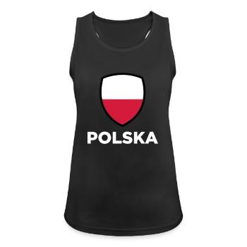 Drapeau national de Pologne - Débardeur respirant Femme - noir - Devant - Zoe (177cm)