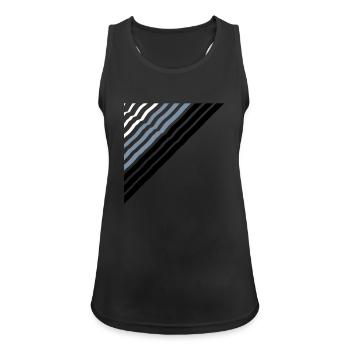 Triangular shape Many lines lines pattern - Women's Breathable Tank Top - black - Front - Zoe (177cm)