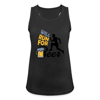 Run for Beer - Women's Breathable Tank Top - black - Front - Zoe (177cm)