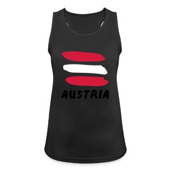 Austria - Frauen Tank Top atmungsaktiv - Schwarz - Vorne - Zoe (177cm)