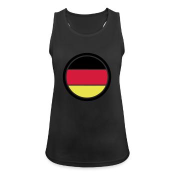 Deutschland Emblem - Frauen Tank Top atmungsaktiv - Schwarz - Vorne - Zoe (177cm)