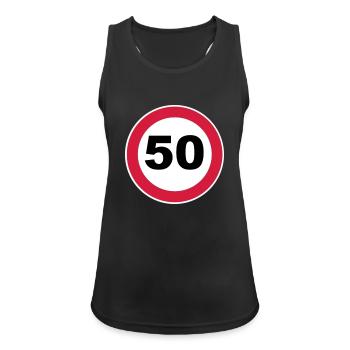 50Th anniversary 50 round birthday anniversary 3 c - Women's Breathable Tank Top - black - Front - Zoe (177cm)